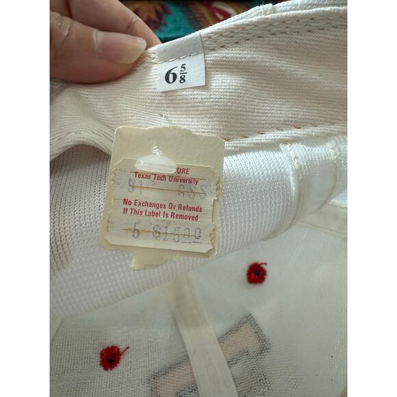 Texas Tech vintage 90s fitted New Era hat 6 5/8 NWT 
made in USA - Picture 7 of 7